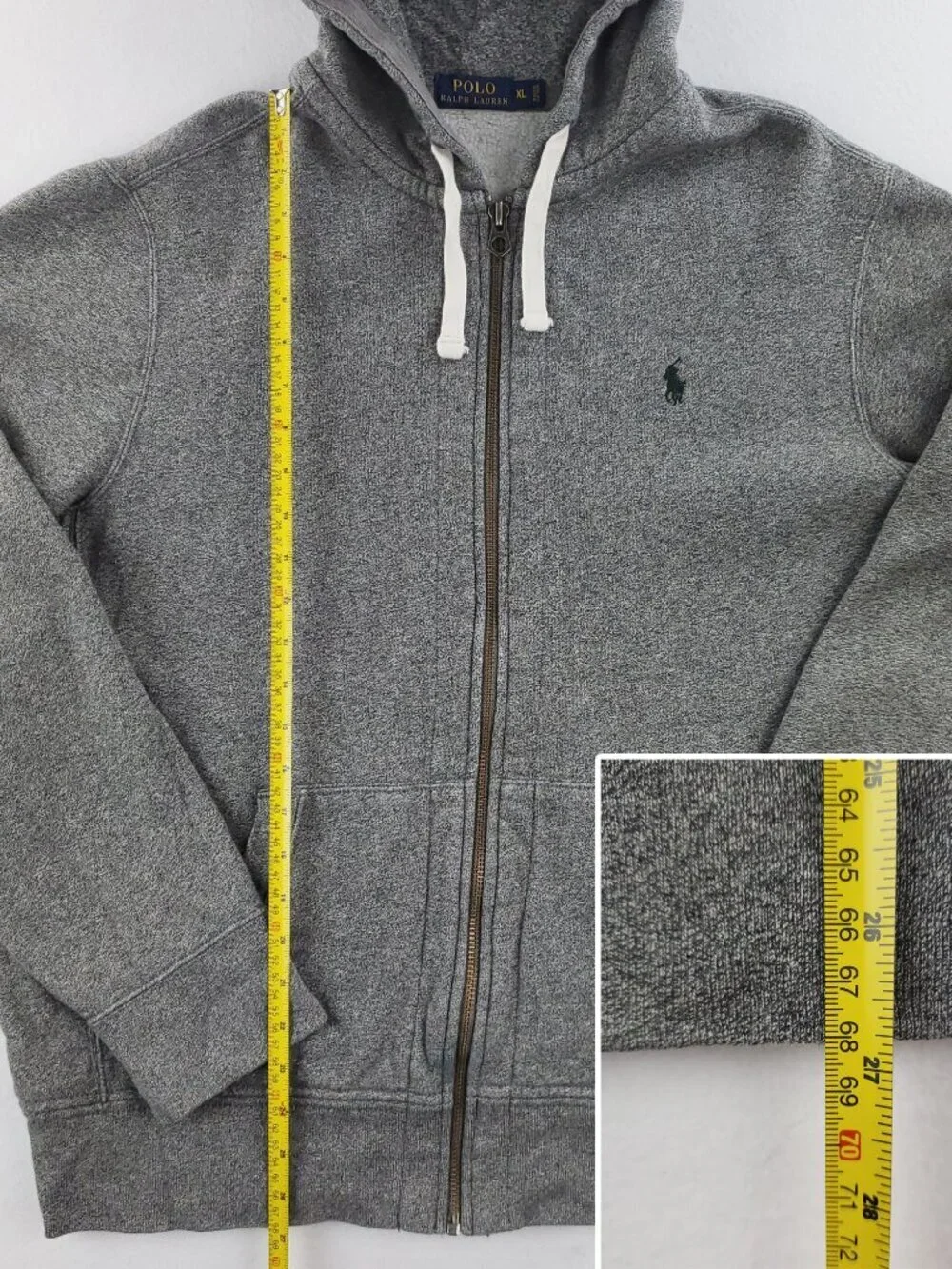 Polo Ralph Lauren Hoodie Jacket Pony Full Zip Fleece Men's XL